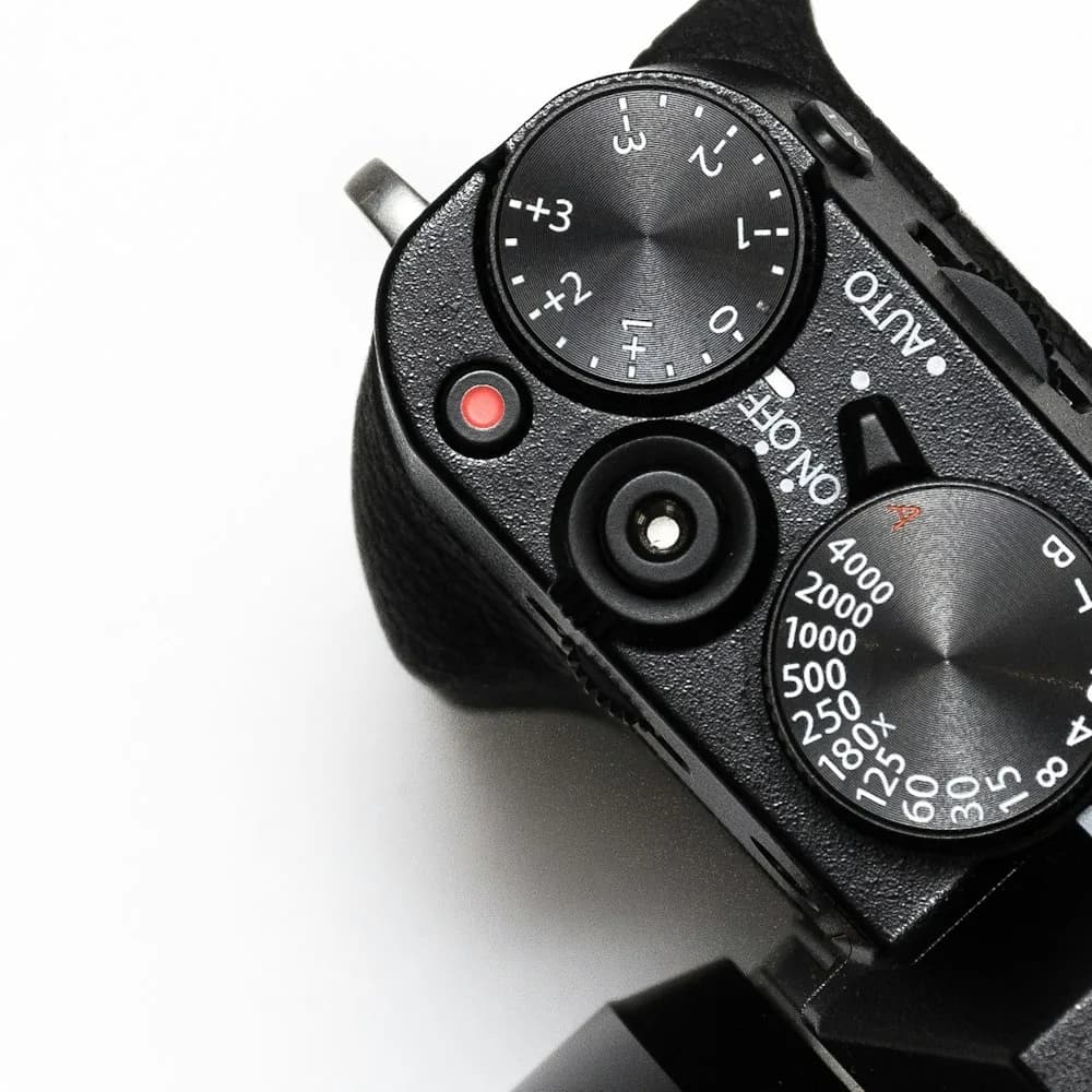 Frame camera with 24–70 mm lens, close-up