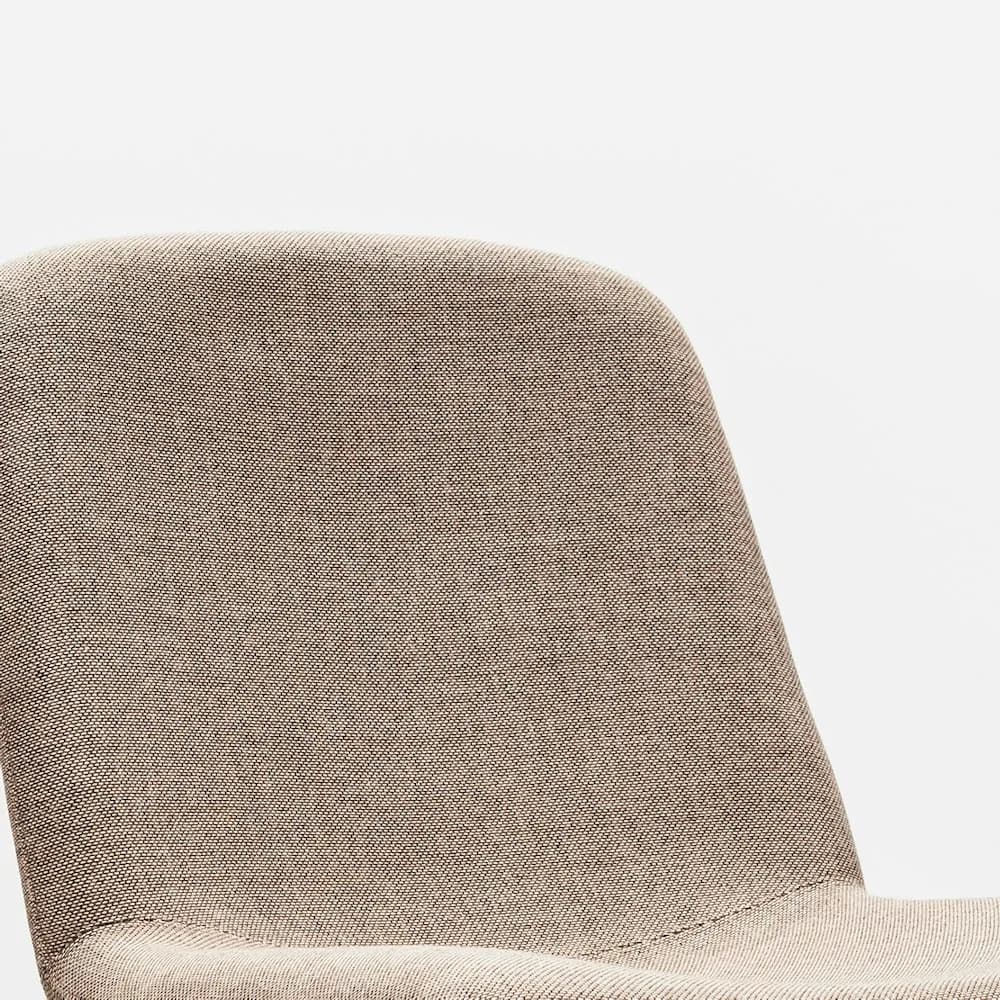 Kora lounge chair, oatmeal fabric, close-up