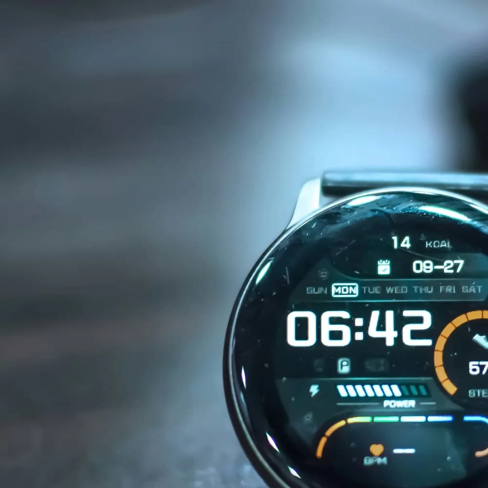 Stride S2 smartwatch with AMOLED display, close-up